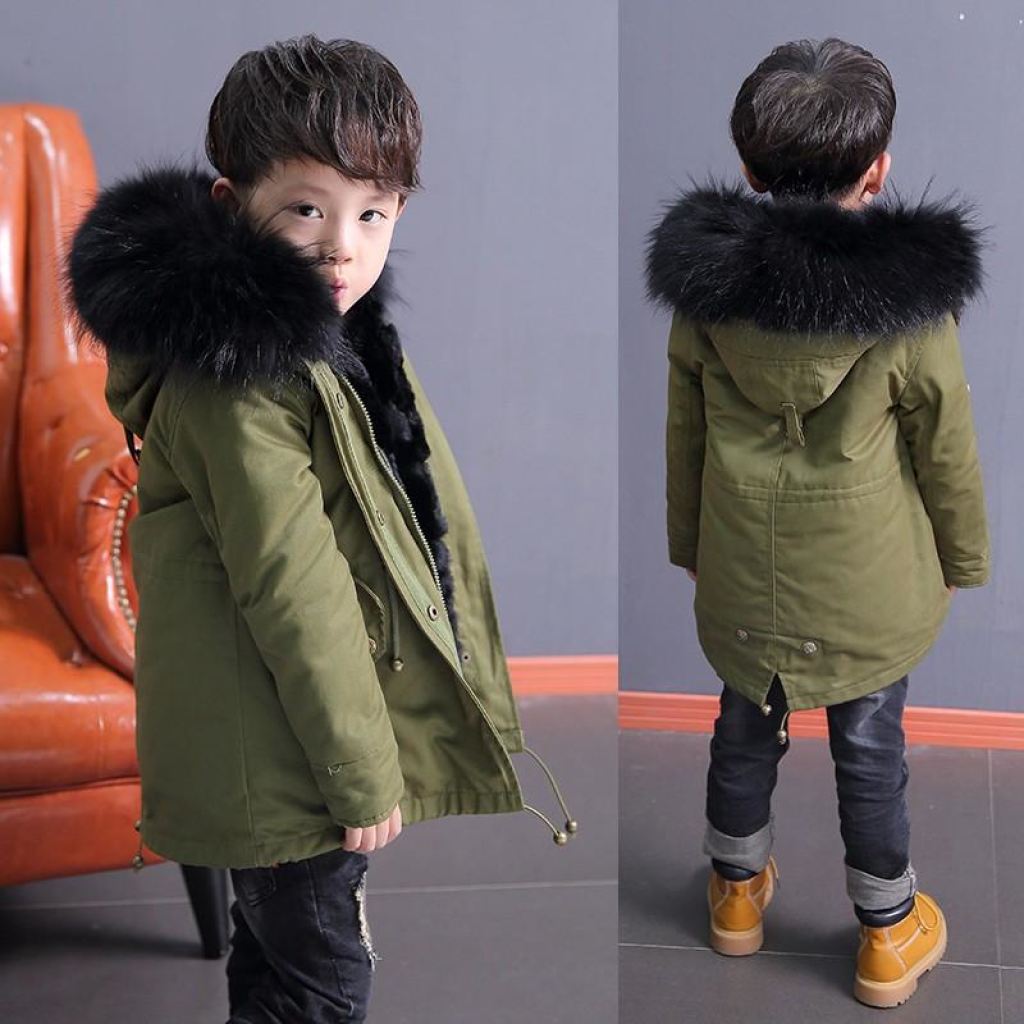 Boys 2024 green parka