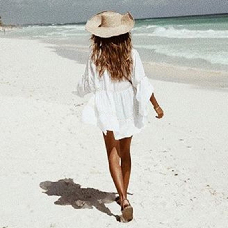 Beach cover best sale up dress white