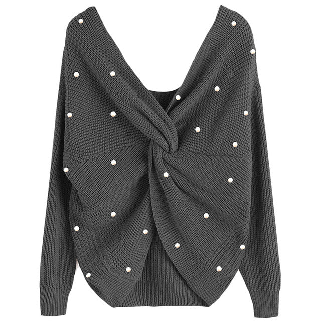 Pearl Criss Cross Sweater Pomkin