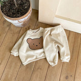 Teddy Bear Sweatshirt and Jogger Pants - Set