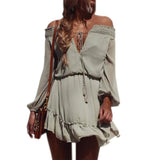 GRACE Chiffon Boho Loose Mini Dress