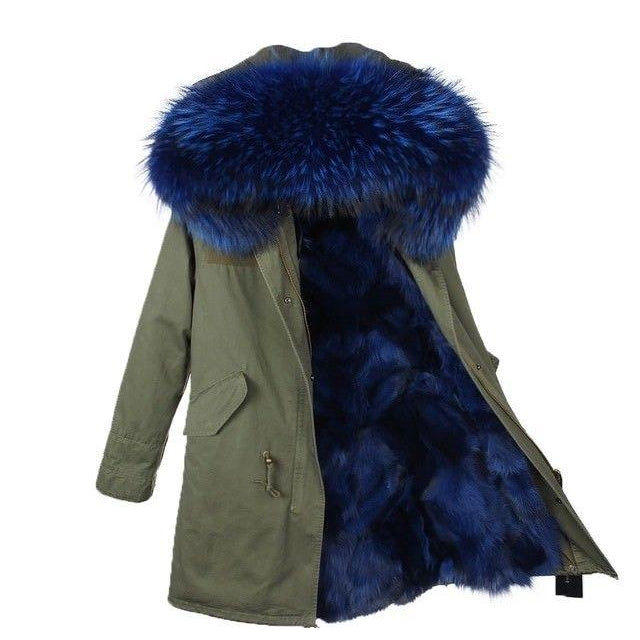 Blue Fur Green Parka Pomkin